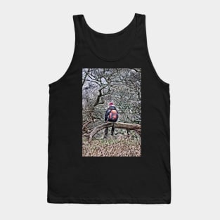 SANTA IS A HIPPIE BACKPACKER Tank Top